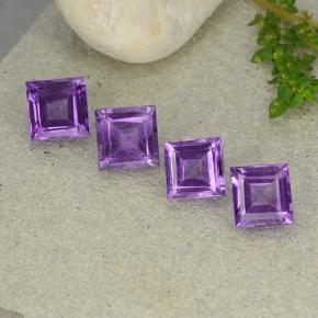 Intense Violet Amethyst Gem - 1.6ct Square Step-Cut (ID: 482717)