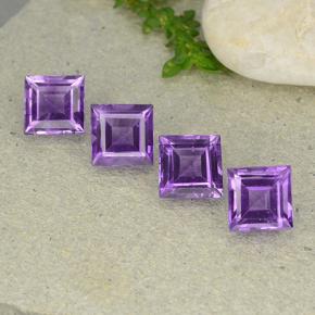 Intense Violet Amethyst Edelstein - 1.6ct Caree Stufenschliff (ID: 482723)