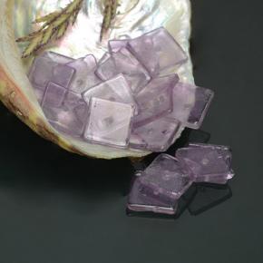 hellviolett Amethyst Edelstein - 0.8ct Drilled Square Rondelle Slice (ID: 487981)