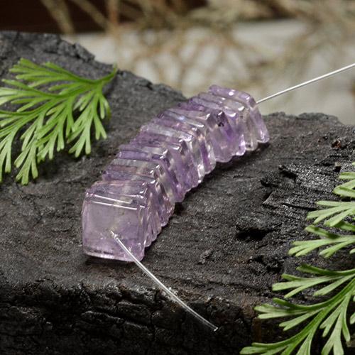 hellviolett Amethyst Edelstein - 0.5ct Drilled Square Rondelle (ID: 487984)