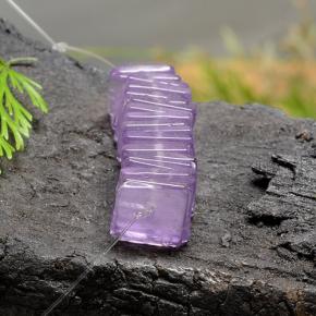 0.8ct Drilled Square Rondelle Slice Violet Amethyst Gem for sale 0.8ct Drilled Square Rondelle Slice Violet Amethyst Gem (ID: 488754)