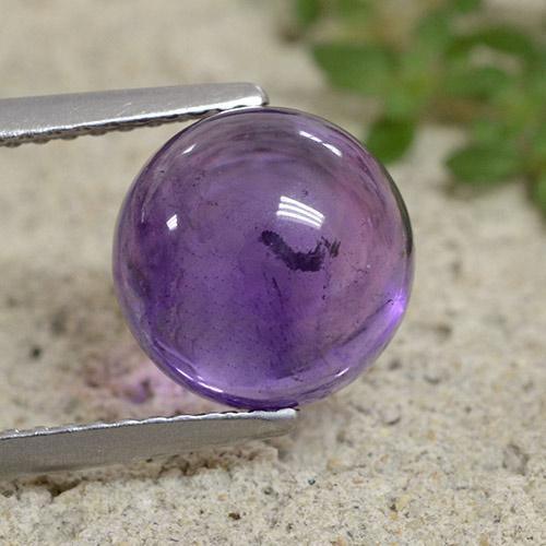 Medium Violet Amethyst Gem - 3.1ct Round Cabochon (ID: 493271)
