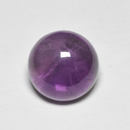 Medium Violet Amethyst Gem - 3.2ct Round Cabochon (ID: 493278)
