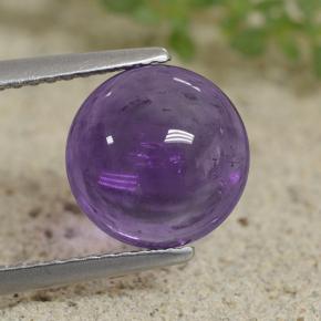 Deep Violet Amethyst Gem - 3.2ct Round Cabochon (ID: 493282)