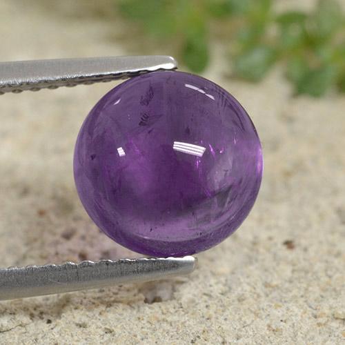 Medium Violet Amethyst Gem - 2.8ct Round Cabochon (ID: 493286)
