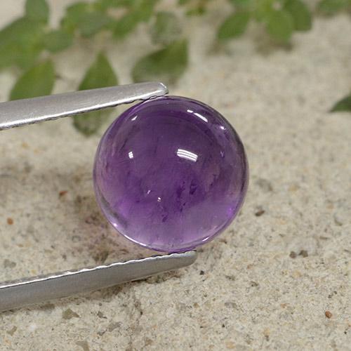 Medium Violet Аметист Камень - 2.3ct Круглый Кабошон (ID: 493292)