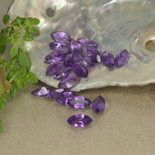 Medium Purplish Violet Аметист Камень - 0.2ct Фасетная Маркиза (ID: 493322)