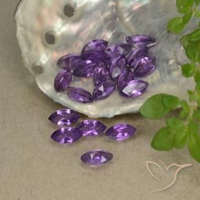 Amethyst Gemstones in 5 x 2.6 mm Size for Sale, Amethyst Stones in Medium Purplish Violet Color