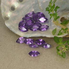Violeta vívido Amatista Gema - 0.2ct Forma marquesa (ID: 493328)