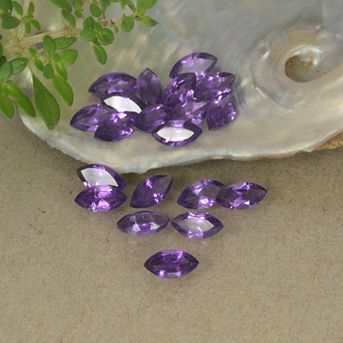 Medium Violet Аметист Камень - 0.2ct Фасетная Маркиза (ID: 493331)