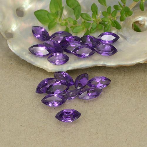 Medium Violet Amethyst Gem - 0.2ct Marquise Facet (ID: 493345)