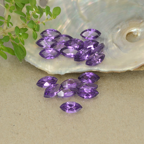 Medium Violet Amethyst Gem - 0.2ct Marquise Facet (ID: 493476)