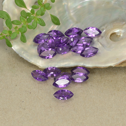 Medium Violet Аметист Камень - 0.2ct Фасетная Маркиза (ID: 493479)