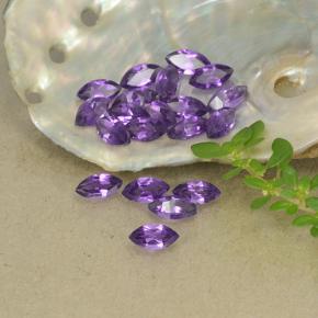 Violeta oscuro Amatista Gema - 0.2ct Forma marquesa (ID: 493481)