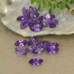 3.28 ctw Violet Amethyst Stones, Natural Amethyst in Marquise Facet Shape for Sale