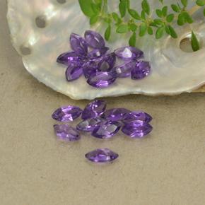 Amethyst Gemstones in 5 x 2.5 mm Size for Sale, Amethyst Stones in Deep Violet Color