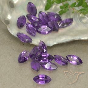 3.18 ctw Violet Amethyst Stones, Natural Amethyst in Marquise Facet Shape for Sale