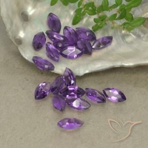 Amethyst Gemstones in 5 x 2.6 mm Size for Sale, Amethyst Stones in Deep Violet Color