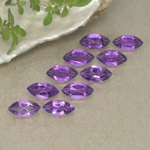 Medium-Dark Violet Аметист Камень - 0.2ct Фасетная Маркиза (ID: 493564)