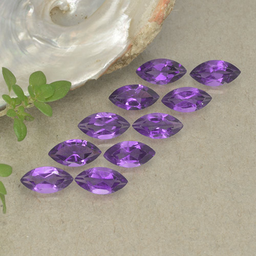 Intense Violet Аметист Камень - 0.2ct Фасетная Маркиза (ID: 493568)