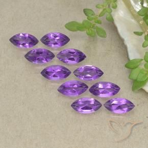 2.38 ctw Violet Amethyst Stones, Natural Amethyst in Marquise Facet Shape for Sale