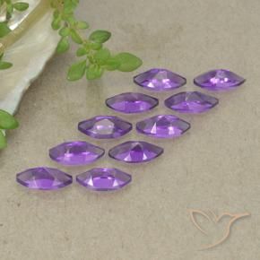 Amethyst Gemstones in 6.1 x 3.1 mm Size for Sale, Amethyst Stones in Deep Violet Color