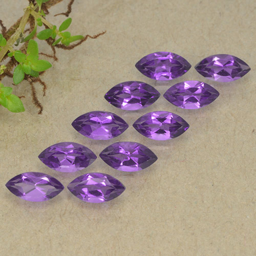 Intense Violet Аметист Камень - 0.3ct Фасетная Маркиза (ID: 493621)