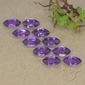 2.34 ctw Violet Amethyst Stones, Natural Amethyst in Marquise Facet Shape for Sale