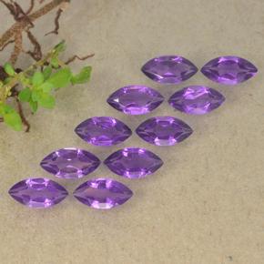 Deep Violet Amethyst Gem - 0.2ct Marquise Facet (ID: 493631)