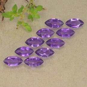 Medium-Dark Violet Amethyst Gem - 0.2ct Marquise Facet (ID: 493632)