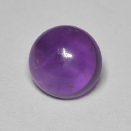 Reddish Violet Amethyst Gem - 2.3ct Round Cabochon (ID: 493692)