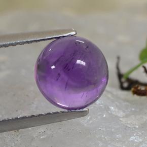 Deep Violet Amethyst Gem - 2.2ct Round Cabochon (ID: 493693)
