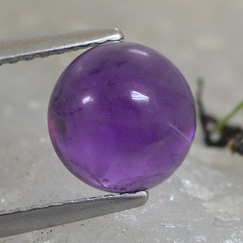Medium Violet Amethyst Gem - 2ct Round Cabochon (ID: 493697)