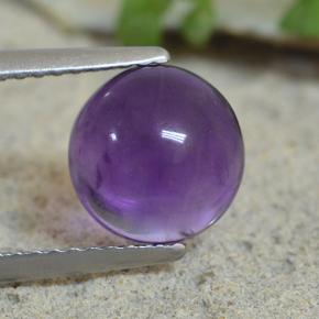 Violet moyen-léger Améthyste gemme - 2.1ct Cabochon rond (ID: 493788)