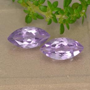 Light Pinkish Violet Amethyst Gem - 1.6ct Marquise Facet (ID: 493829)