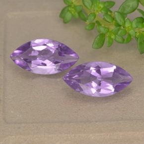 Purplish Violet Amethyst Gem - 1.5ct Marquise Facet (ID: 493835)