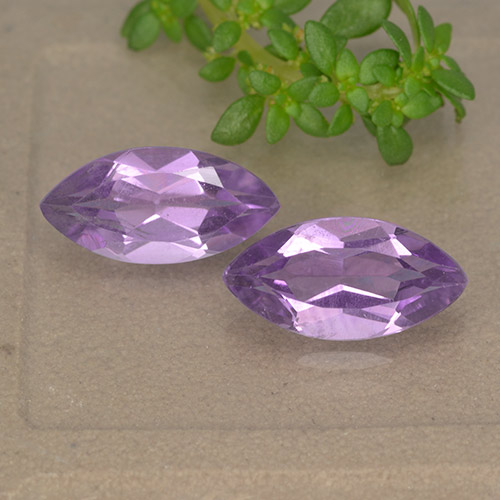 Pinkish Violet Amethyst Gem - 1.7ct Marquise Facet (ID: 493839)