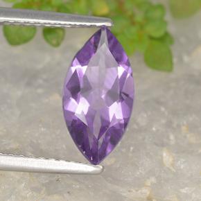 1.44 ct Violet Amethyst Stone, Natural Amethyst in Marquise Facet Shape for Sale