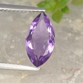 1.26 ct Violet Amethyst Stone, Natural Amethyst in Marquise Facet Shape for Sale
