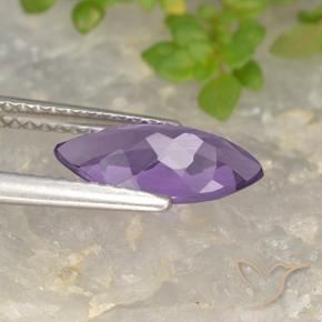 Amethyst Gemstone in 11.7 x 6 mm Size for Sale, Amethyst Stone in Iris Violet Color