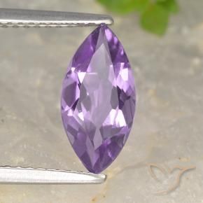 1.36 ct Violet Amethyst Stone, Natural Amethyst in Marquise Facet Shape for Sale