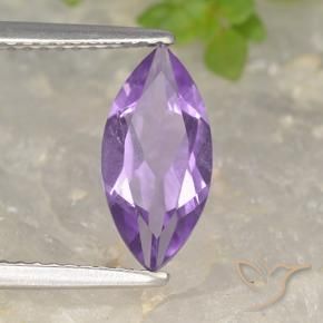 1.49 ct Violet Amethyst Stone, Natural Amethyst in Marquise Facet Shape for Sale