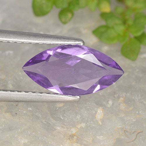 1.28ct Natural Deep Purplish Violet Amethyst, Marquise, VS