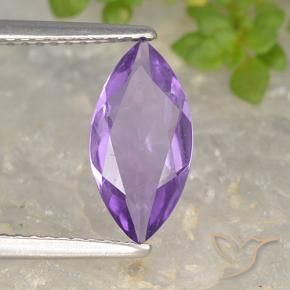 1.28 ct Violet Amethyst Stone, Natural Amethyst in Marquise Facet Shape for Sale