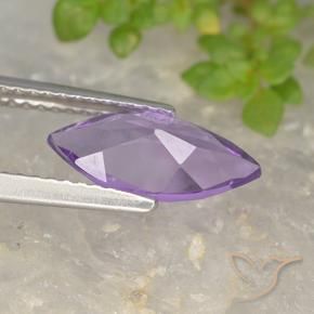 Amethyst Gemstone in 12.2 x 6.1 mm Size for Sale, Amethyst Stone in Deep Purplish Violet Color