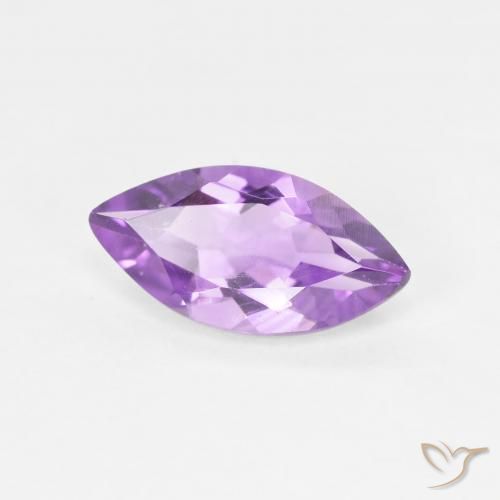 1.56 ct Violet Amethyst Stone, Natural Amethyst in Marquise Facet Shape for Sale