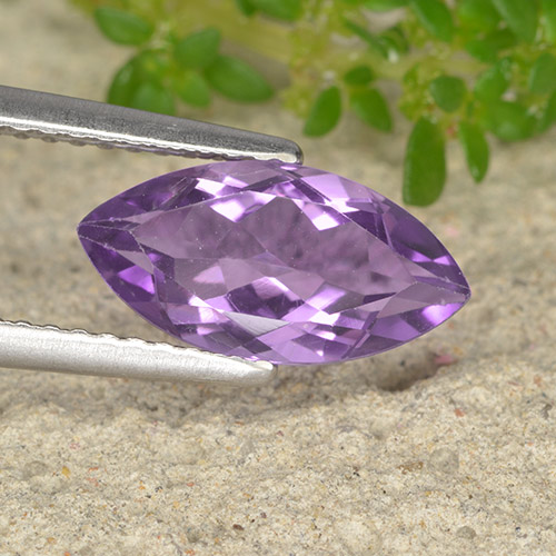 Violeta medio Amatista Gema - 1.6ct Forma marquesa (ID: 493863)