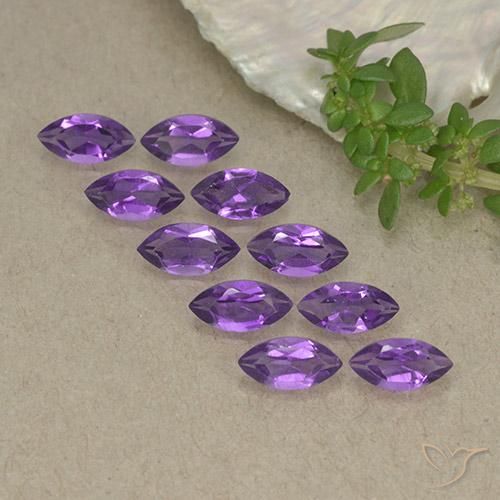 2.32 ctw Violet Amethyst Stones, Natural Amethyst in Marquise Facet Shape for Sale