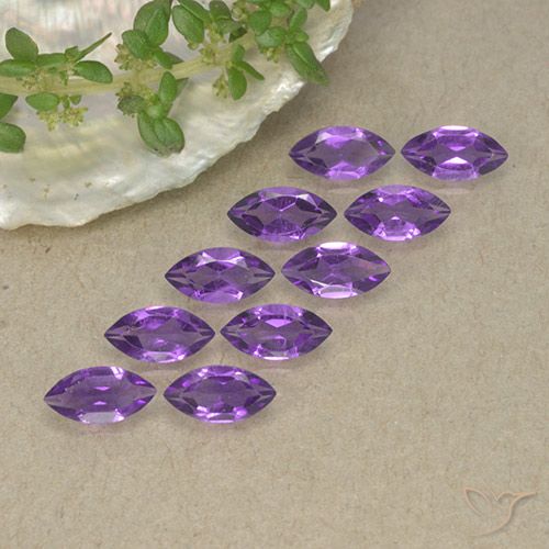 2.19 ct Marquise Cut Amethyst, 5.9 x 3 mm From Brazil, Photo A
