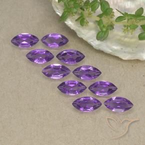 2.19 ctw Violet Amethyst Stones, Natural Amethyst in Marquise Facet Shape for Sale